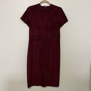 Burgundy Suede Dress